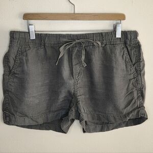 Caslon | Olive Green Linen 2.5" Inseam Pull-On Shorts Size Medium